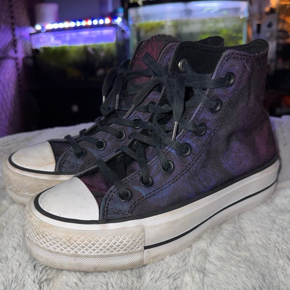 Converse Chuck Taylor All Star Hi Lift platform floral design sneakers Size 5 - Picture 5 of 9